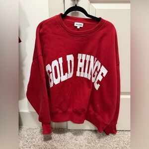 Gold Hinge Medium Red Sweatshirt. ❤️⚡️